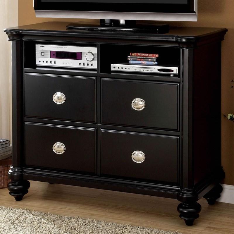 Large Picture of Furniture of America Laguna Hills CM7652TV 4-Drawer Media Chest