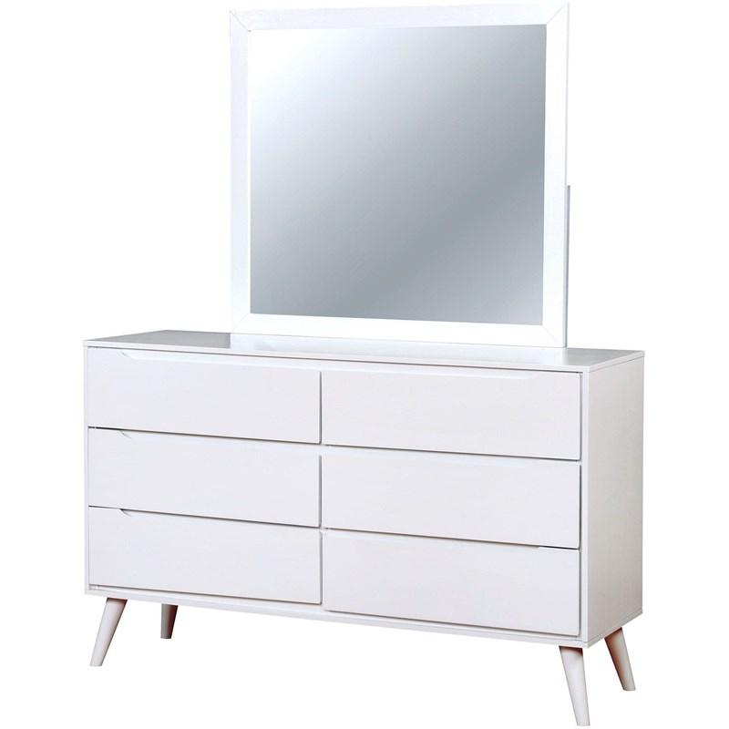 Large Picture of Furniture of America Lennart CM7386WH-D Dresser