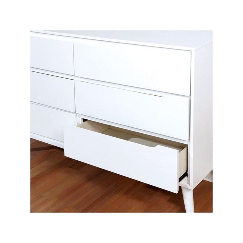 Large Picture of Furniture of America Lennart CM7386WH-D Dresser