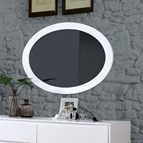 Furniture of America Lennart CM7386WH-MO Oval Mirror