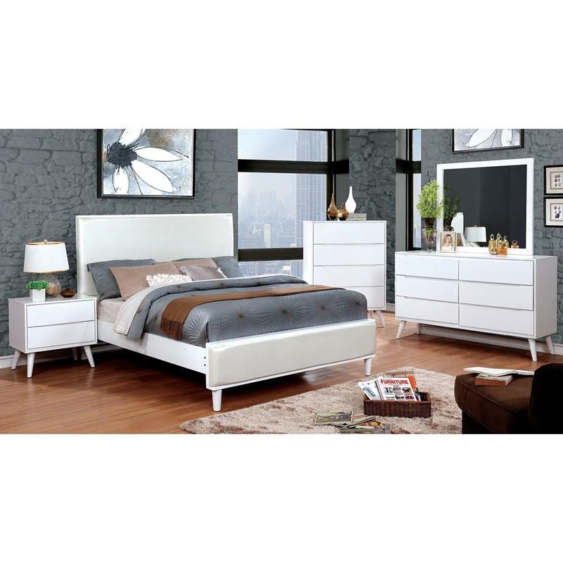 Large Picture of Furniture of America Lennart II CM7387WH-Q-BED Queen Bed