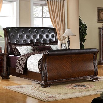 Furniture of America South Yorkshire CM7267CK-BED California King Sleigh Bed