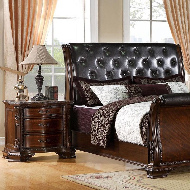 Large Picture of Furniture of America South Yorkshire CM7267CK-BED California King Sleigh Bed