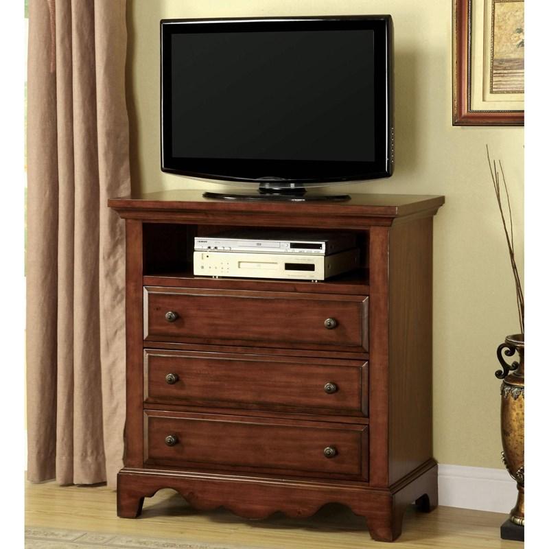 Large Picture of Furniture of America Palm Coast CM7888TV 3-Drawer Media Chest