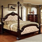 Furniture of America Monte Vista II CM7296LA-C-Q-BED Queen Canopy Bed (Ivory)