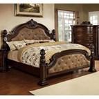 Furniture of America Monte Vista I CM7296DA-Q-BED Queen Poster Bed (Dark Brown)
