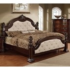 Furniture of America Monte Vista I CM7296LA-Q-BED Queen Poster Bed (Ivory)