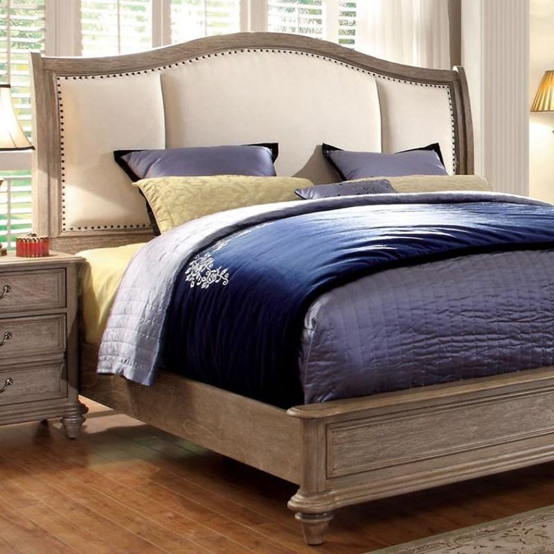 Large Picture of Furniture of America Belgrade II CM7612CK-BED California King Upholstered Panel Bed