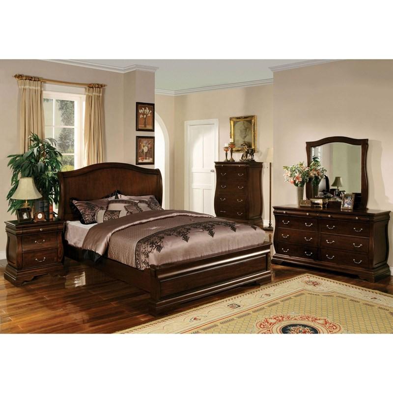Large Picture of Furniture of America Brunswick CM7503CK-BED California King Panel Bed