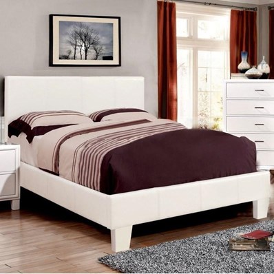 Furniture of America Winn Park CM7008WH-Q-BED Queen Upholstered Panel Bed