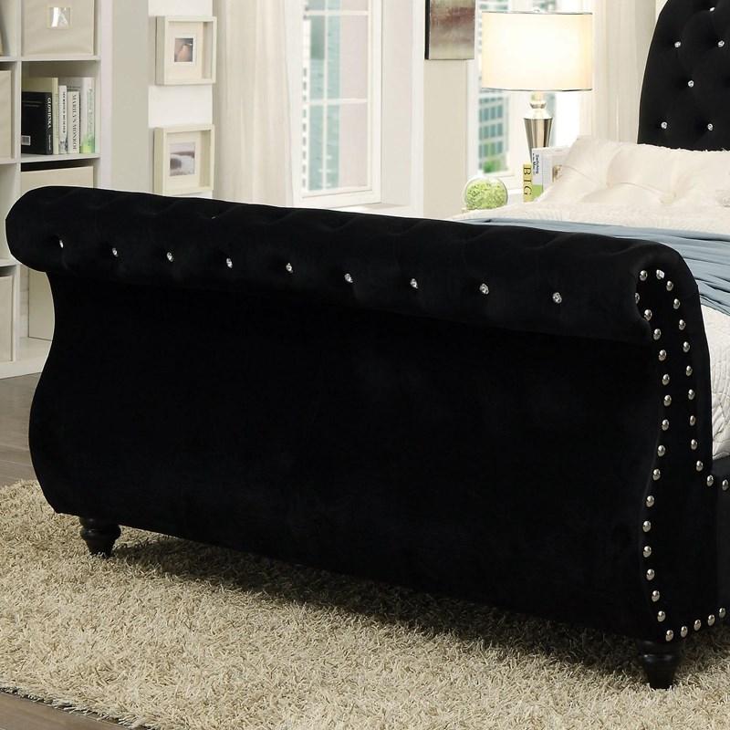 Large Picture of Furniture of America Noella CM7128BK-EK-BED King Sleigh Bed