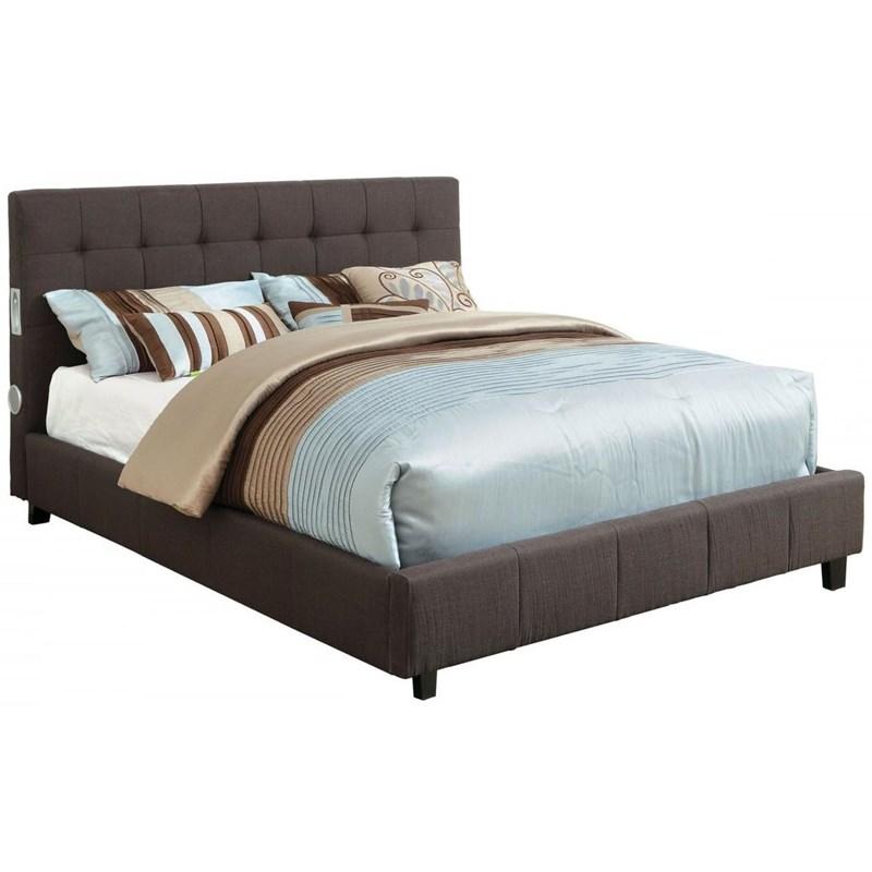 Large Picture of Furniture of America Dillan CM7060GY-EK-BED King Panel Bed