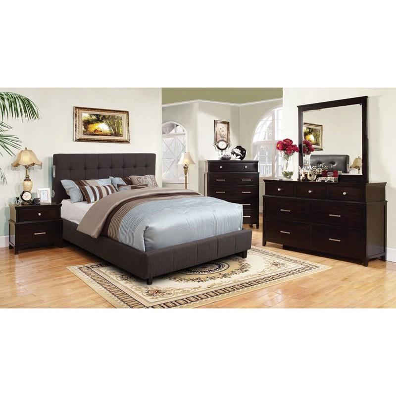 Large Picture of Furniture of America Dillan CM7060GY-EK-BED King Panel Bed