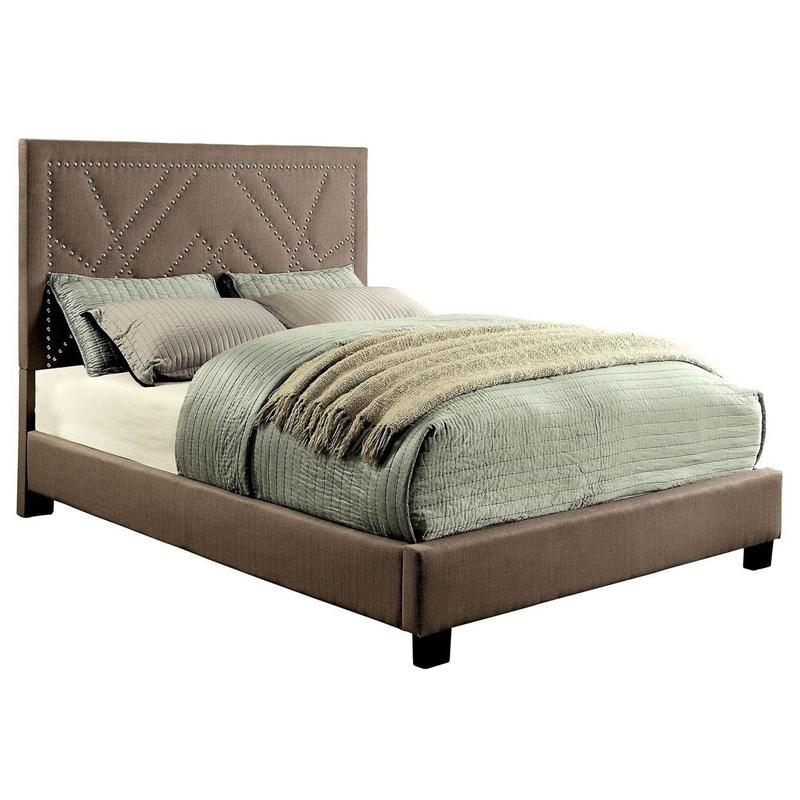Large Picture of Furniture of America Marianne CM7433BR-CK-BED California King Upholstered Panel Bed