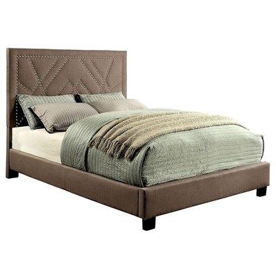 Furniture of America Marianne CM7433BR-CK-BED California King Upholstered Panel Bed