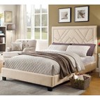 Furniture of America Marianne CM7433BG-F-BED Full Upholstered Panel Bed