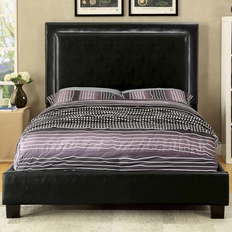 Large Picture of Furniture of America Erglow II CM7696Q-BED Queen Upholstered Panel Bed