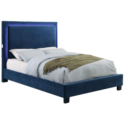 Furniture of America Erglow I CM7695NV-Q-BED Queen Upholstered Panel Bed