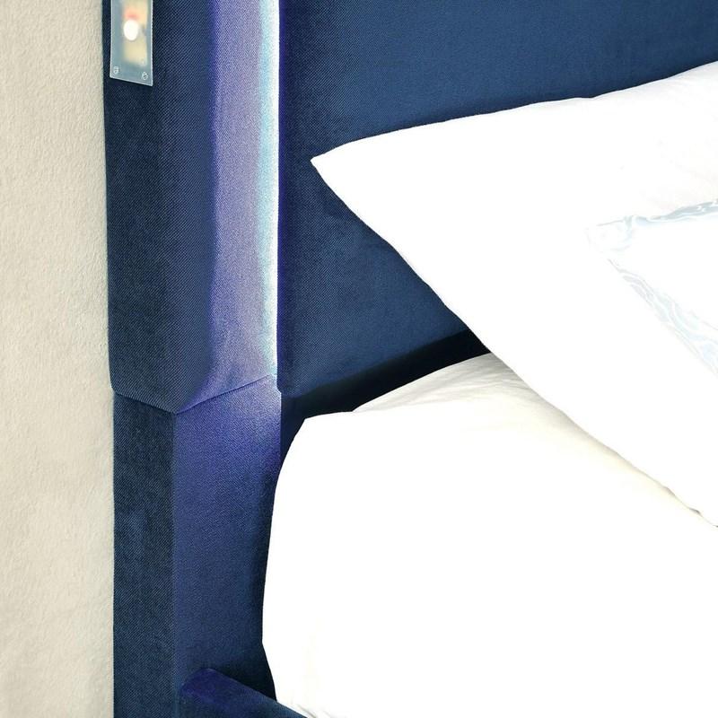 Large Picture of Furniture of America Erglow I CM7695NV-Q-BED Queen Upholstered Panel Bed
