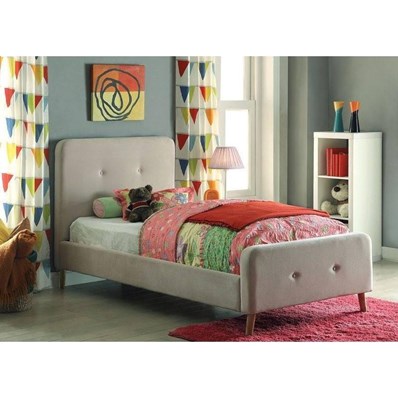 Furniture of America Barney CM7272BG-T-BED Twin Upholstered Panel Bed