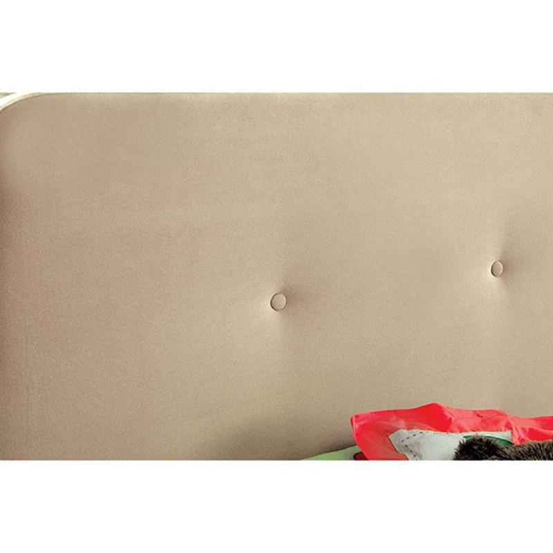 Large Picture of Furniture of America Barney CM7272BG-T-BED Twin Upholstered Panel Bed