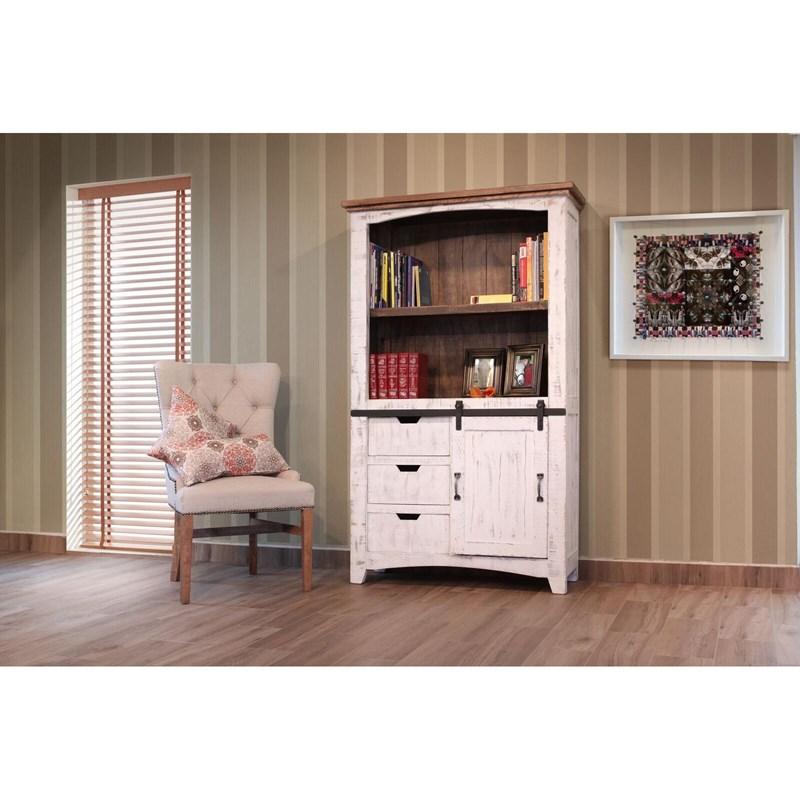 Large Picture of International Furniture Direct Pueblo White IFD360BKCS-70 Bookcase