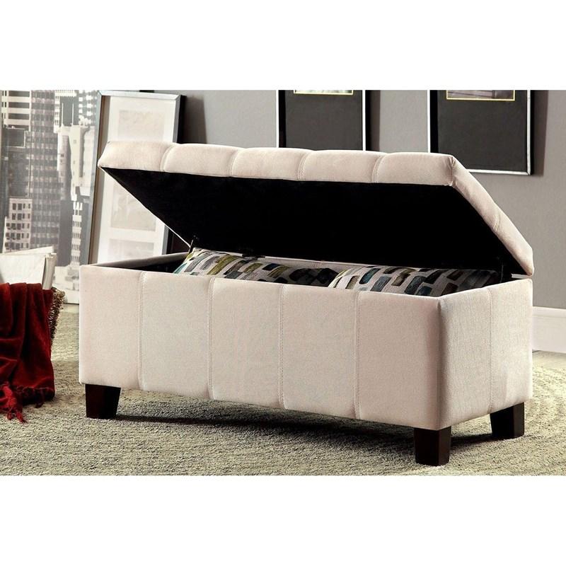 Large Picture of Furniture of America Remi CM-BN6036BG Storage Ottoman