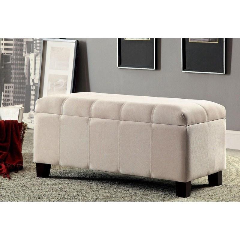 Large Picture of Furniture of America Remi CM-BN6036BG Storage Ottoman