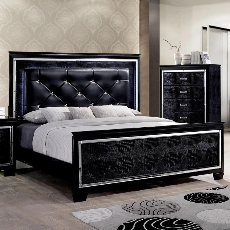 Large Picture of Furniture of America Bellanova CM7979BK-Q Queen Bed