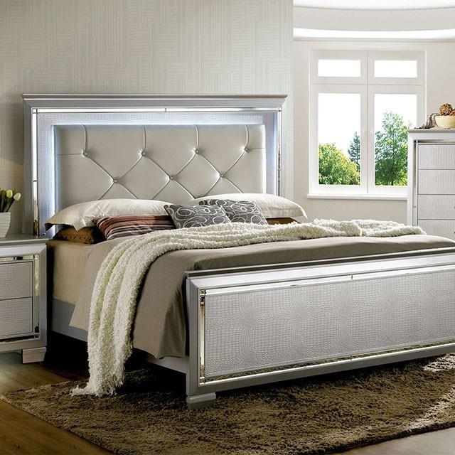 Large Picture of Furniture of America Bellanova CM7979SV-EK King Bed
