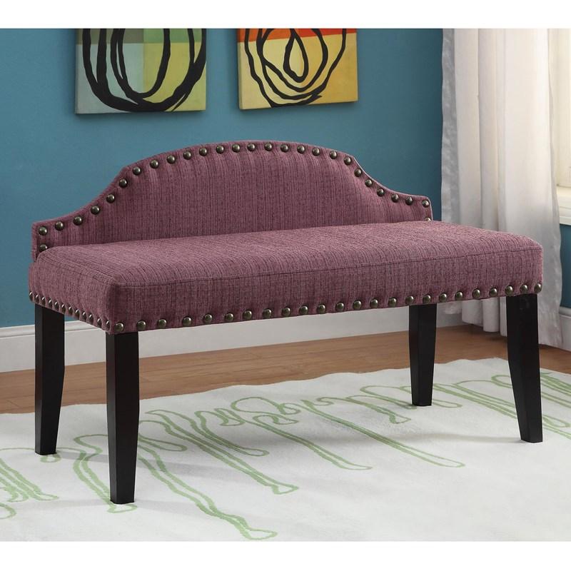 Large Picture of Furniture of America Hasselt CM-BN6880PR-S Bench
