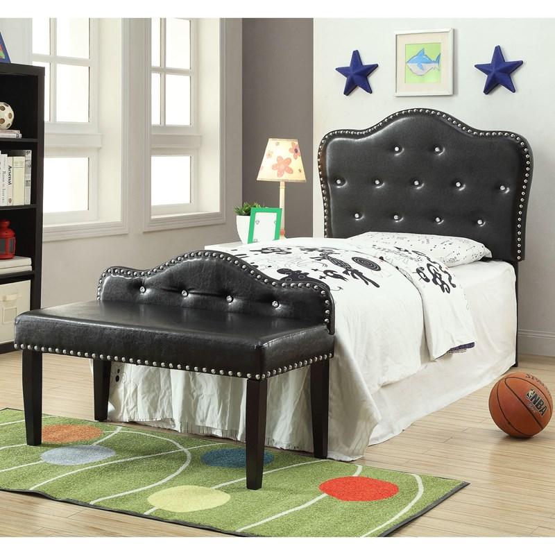 Large Picture of Furniture of America Gwenyth CM7883BK-HB-T Twin Headboard