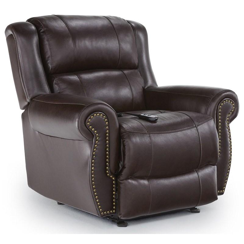 Fauteuil inclinable motorisé Terrill en cuir avec inclinaison à proximité du mur (8NP74 71226L) image 1