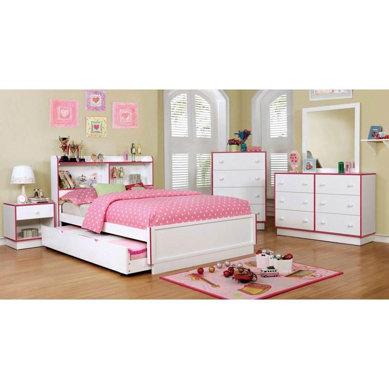 Large Picture of Furniture of America Bobbi CM7852PK-N 1-Drawer Nightstand