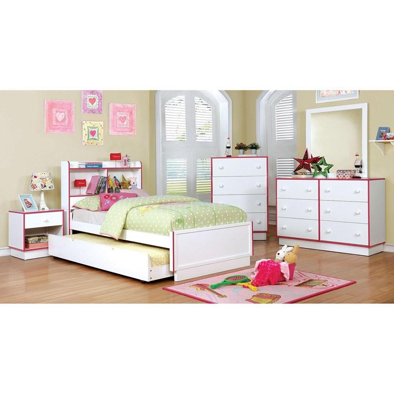 Large Picture of Furniture of America Bobbi CM7852PK-N 1-Drawer Nightstand