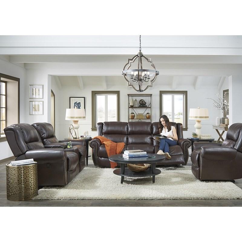 Large Picture of Best Home Furnishings Terrill S870RP4 (Chocolate) Power Space Saver Sofa