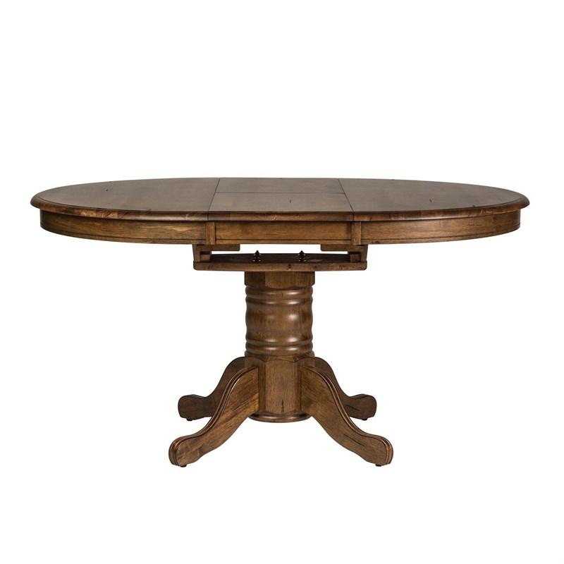 Large Picture of Liberty Furniture Industries Inc. Carolina Crossing 186-CD-PDS Oval Pedestal Table
