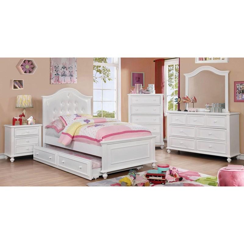 Large Picture of Furniture of America Olivia CM7155WH-F-BED Full Bed