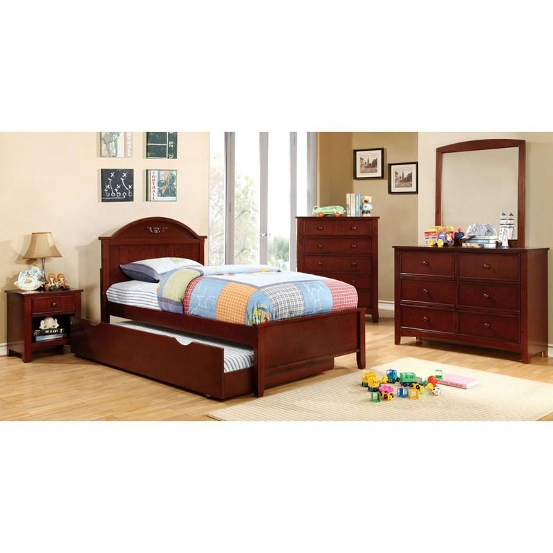 Large Picture of Furniture of America Medina CM7942CH-T-BED Twin Panel Bed