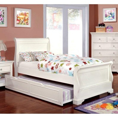Furniture of America Mullan CM7944WH-F-BED Full Sleigh Bed