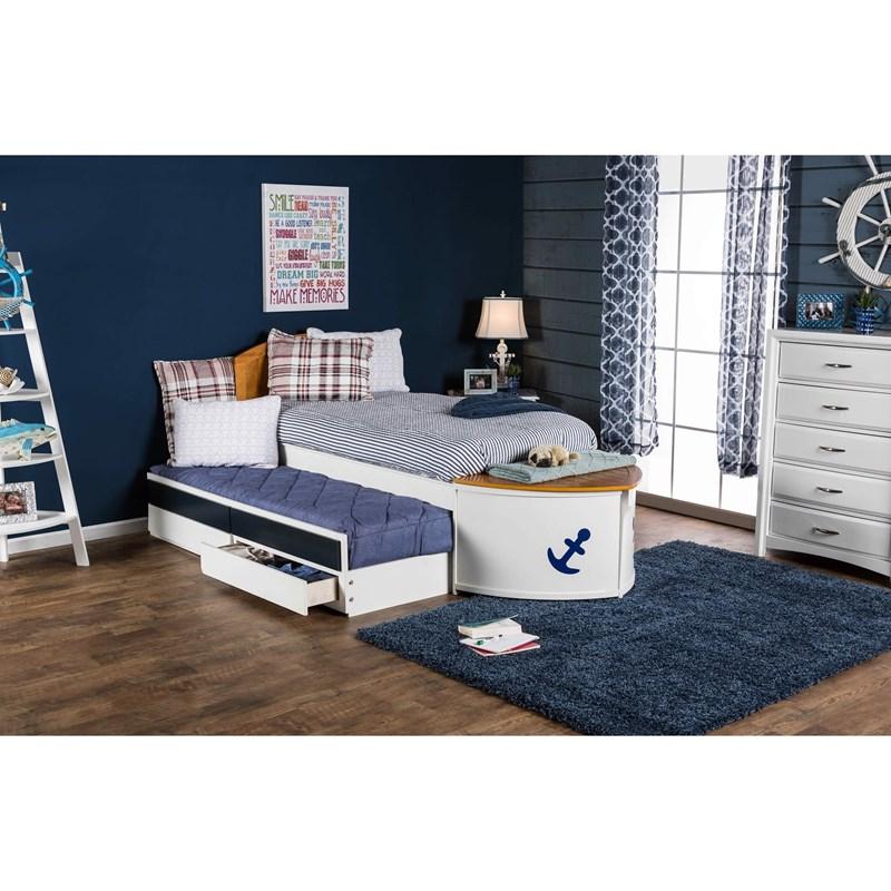 Large Picture of Furniture of America Voyager CM7768-BED Novelty Twin Bed with Trundle Bed