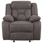 Coaster Furniture Higgins 602263 Upholstered Glider Recliner Chair - Grey