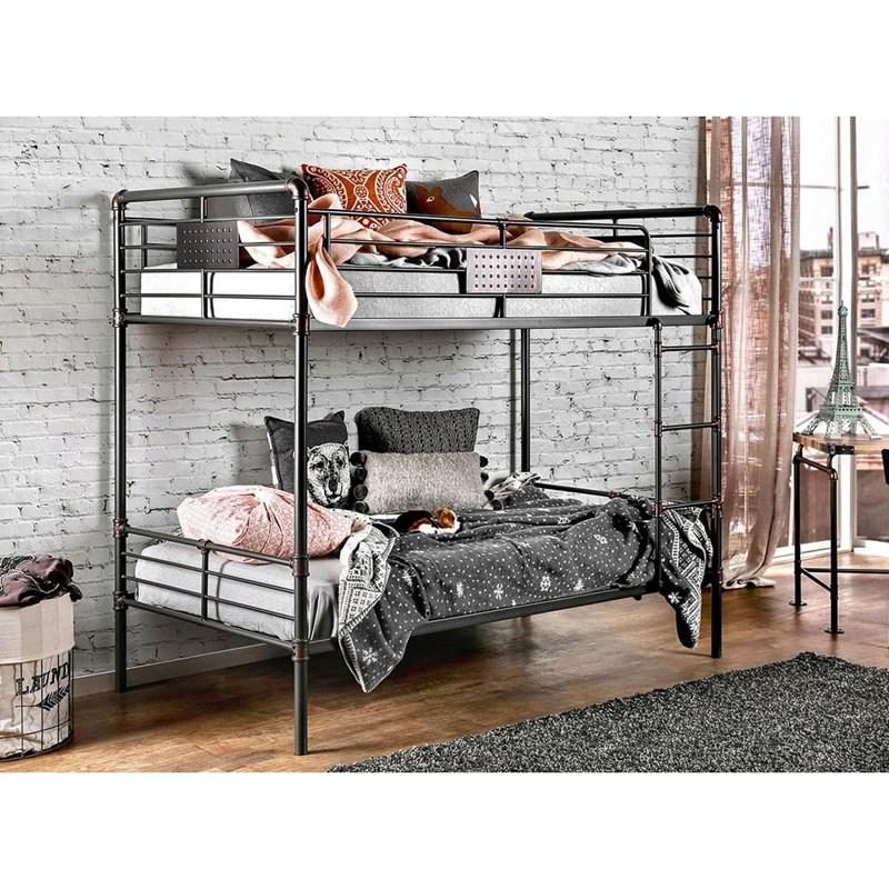 Large Picture of Furniture of America Olga CM-BK913 Twin/Twin Bunk Bed