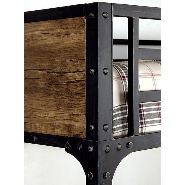 Large Picture of Furniture of America Clapton CM-BK029TF Twin/Full Bunk Bed