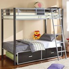 Furniture of America Cletis CM-BK1011 Twin over Twin Bunk Bed