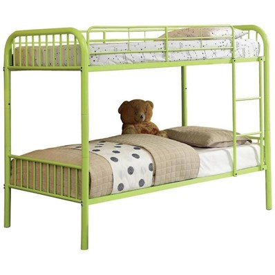 Furniture of America Rainbow CM-BK1035AG Twin over Twin Bunk Bed