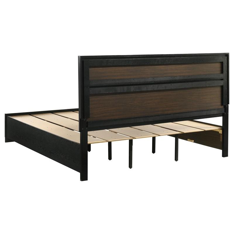 Large Picture of Coaster Furniture Miranda 206361KE 51-inch Wood Eastern King Storage Panel Bed - Black