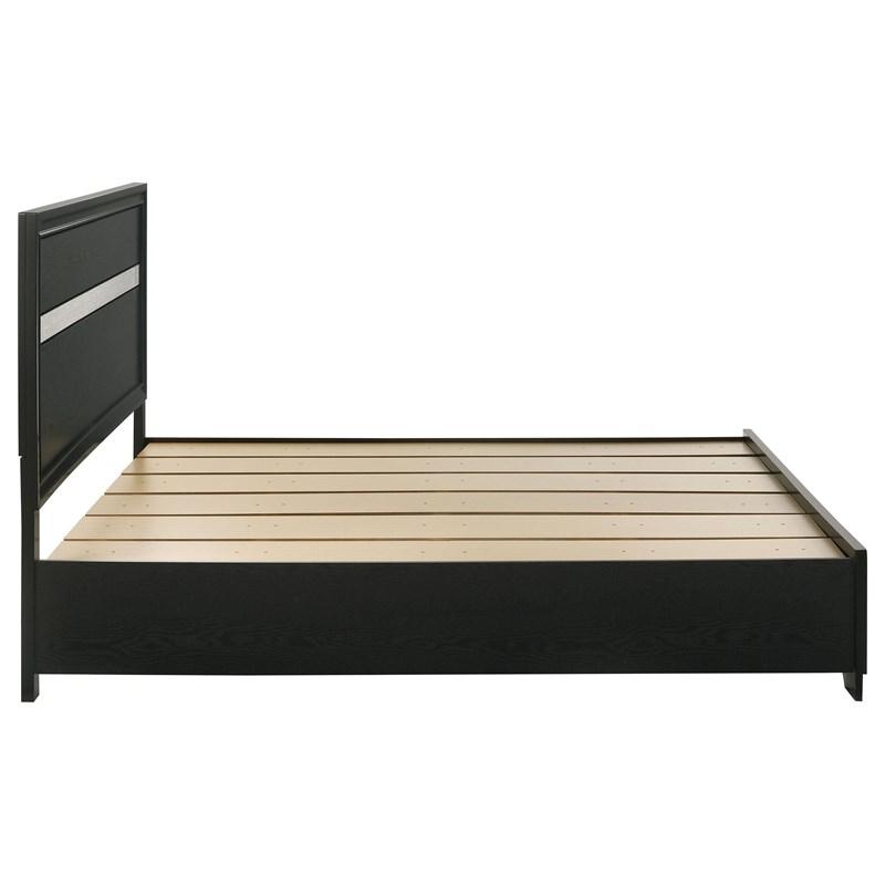 Large Picture of Coaster Furniture Miranda 206361KE 51-inch Wood Eastern King Storage Panel Bed - Black