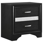 Coaster Furniture Miranda 206362 2-Drawer Nightstand - Black