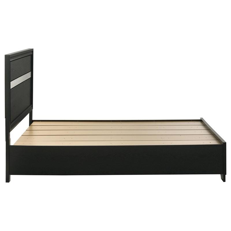 Large Picture of Coaster Furniture Miranda 206361Q 51-inch Wood Queen Storage Panel Bed - Black